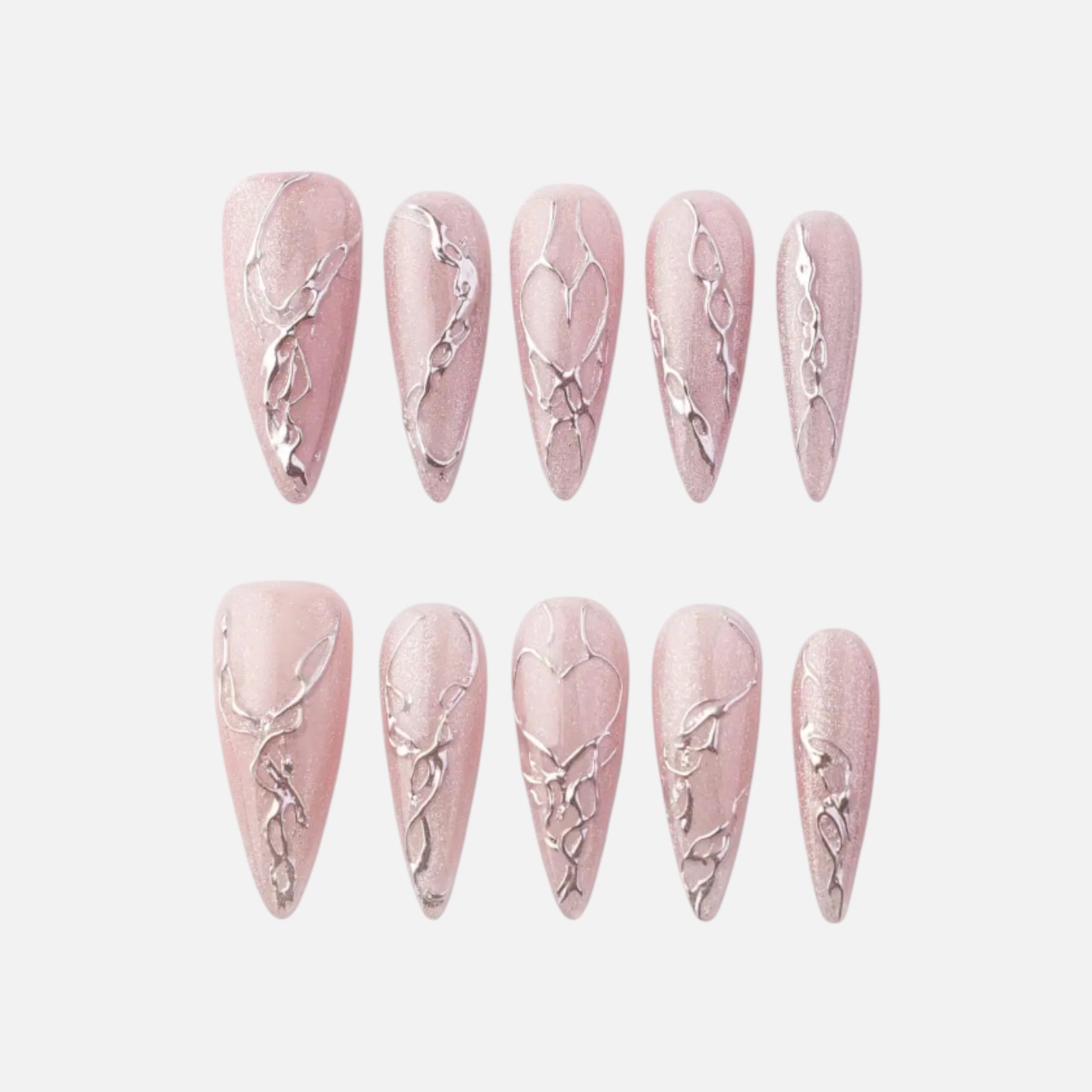 Chrome Pink Heart