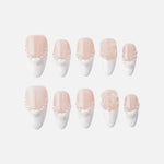 Almond French White Heart