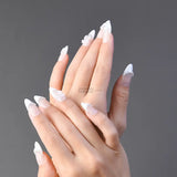 Almond French White Heart