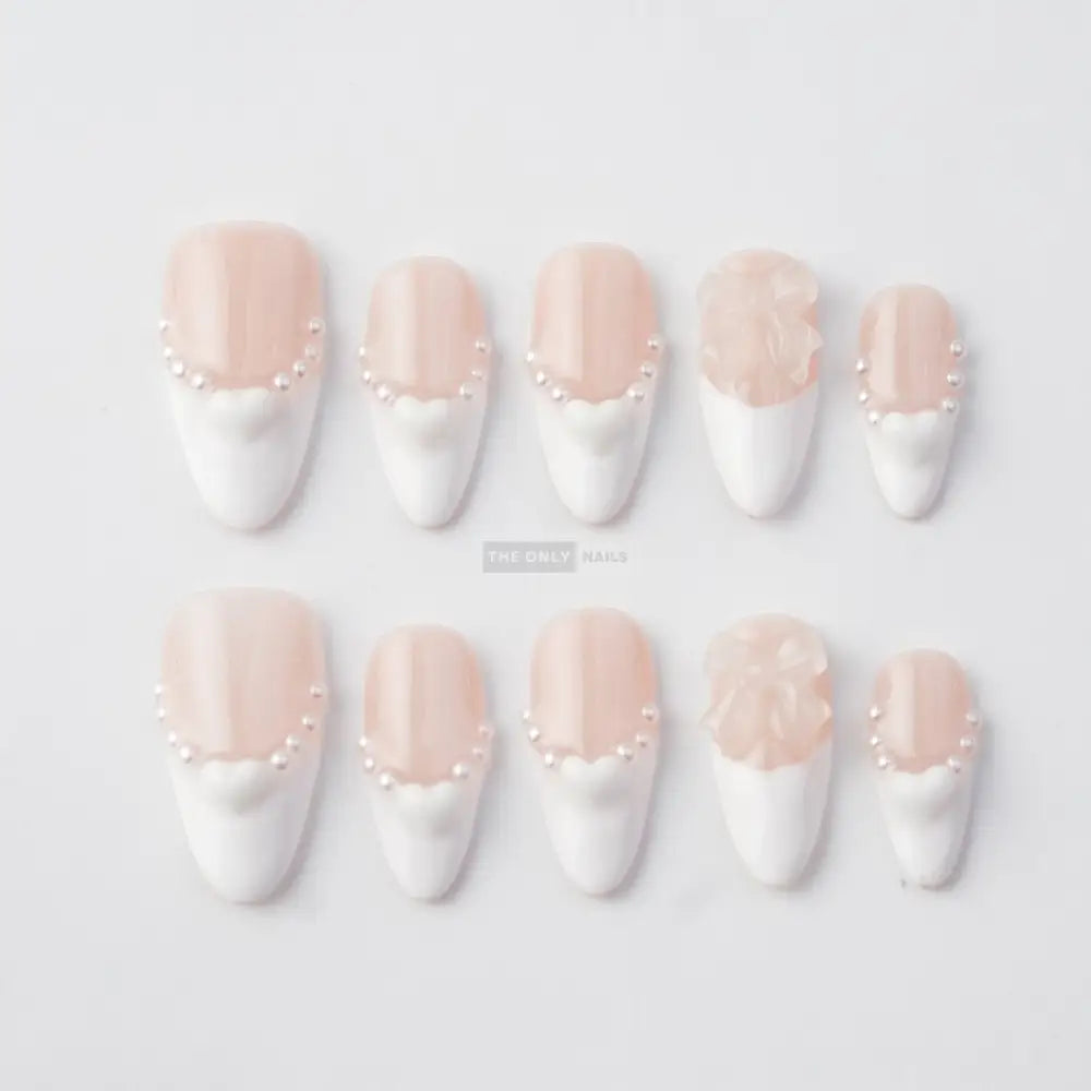 Almond French White Heart