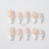 Almond French White Heart