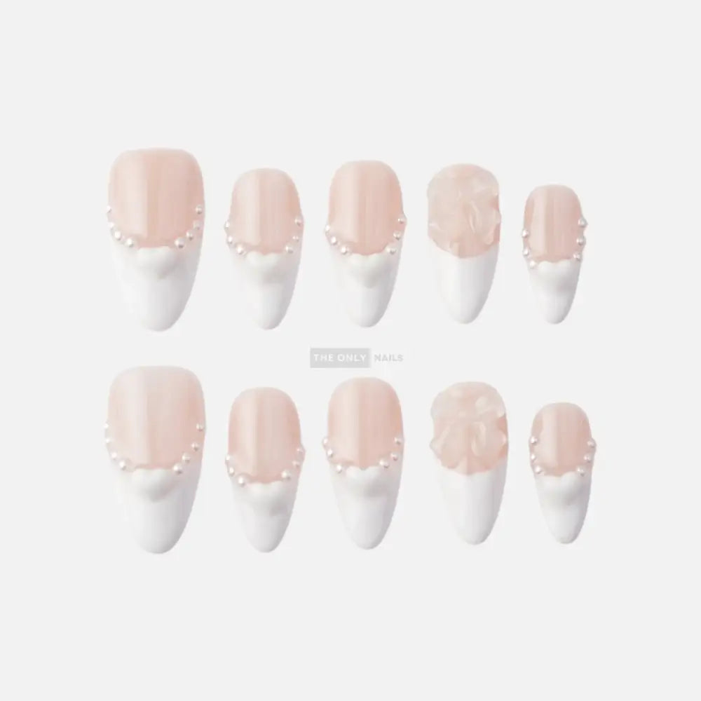 Almond French White Heart