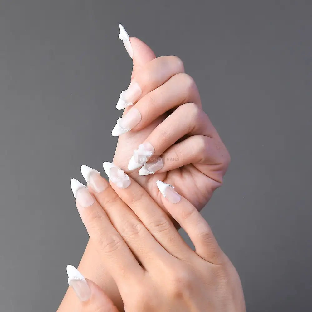 Almond French White Heart