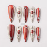 Chrome Burgundy Stiletto