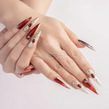 Chrome Burgundy Stiletto