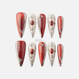 Chrome Burgundy Stiletto