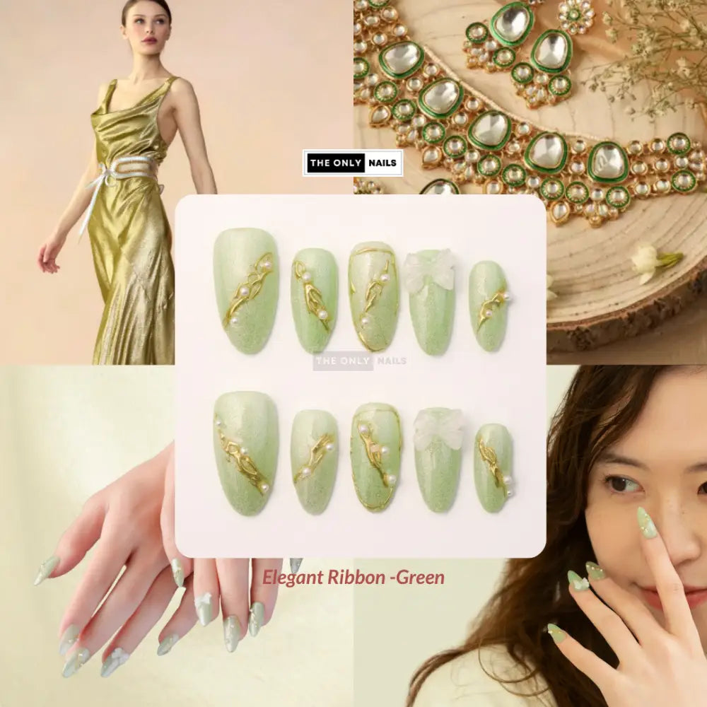 Elegant Ribbon - Green